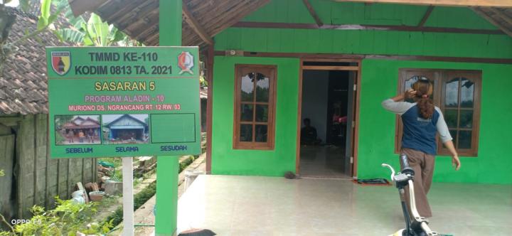 Program Aladin TMMD 110 Bojonegoro, Rumah Muriono Sudah Ditempati